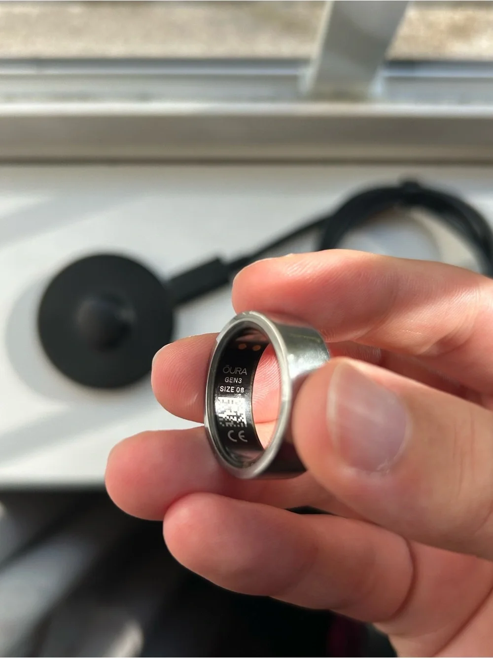 Oura Ring Gen 3 Heritage Silver, Size 8